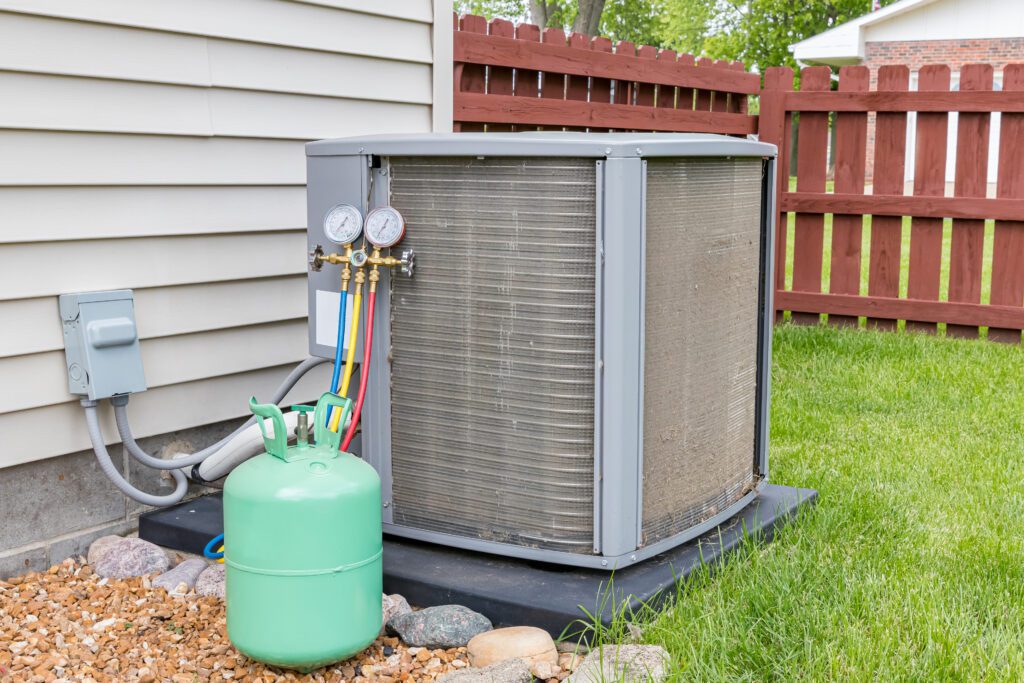 refrigerant being replaced in a home's HVAC system